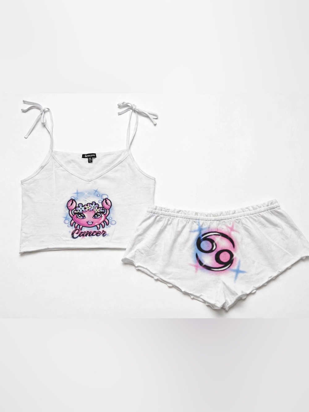 Dolls Kill Horoscopez Cancer Zodiac Crop Cami & Shorts Set Shorts L/Tank XXL